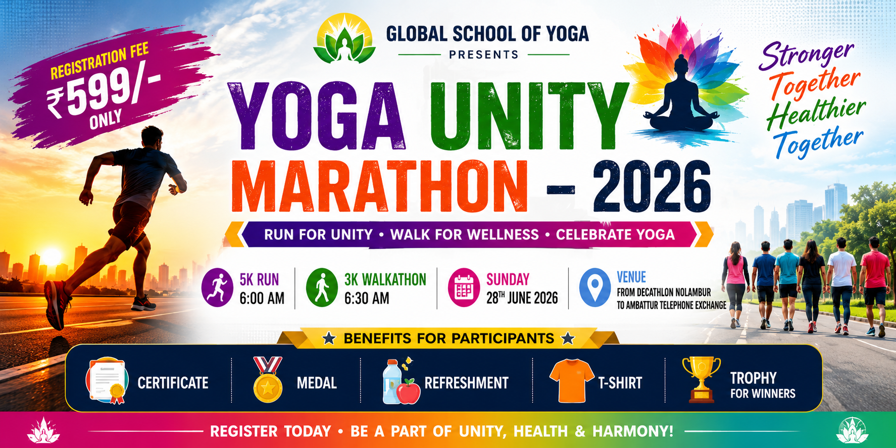 YOGA UNITY MARATHON 2026 Banner